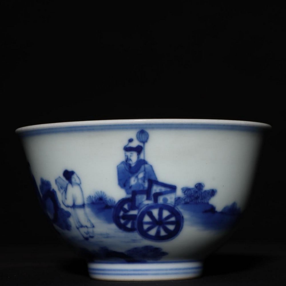 Blue And White Character Cup - Inspired By Qing Kangxi Era (1 of 9)