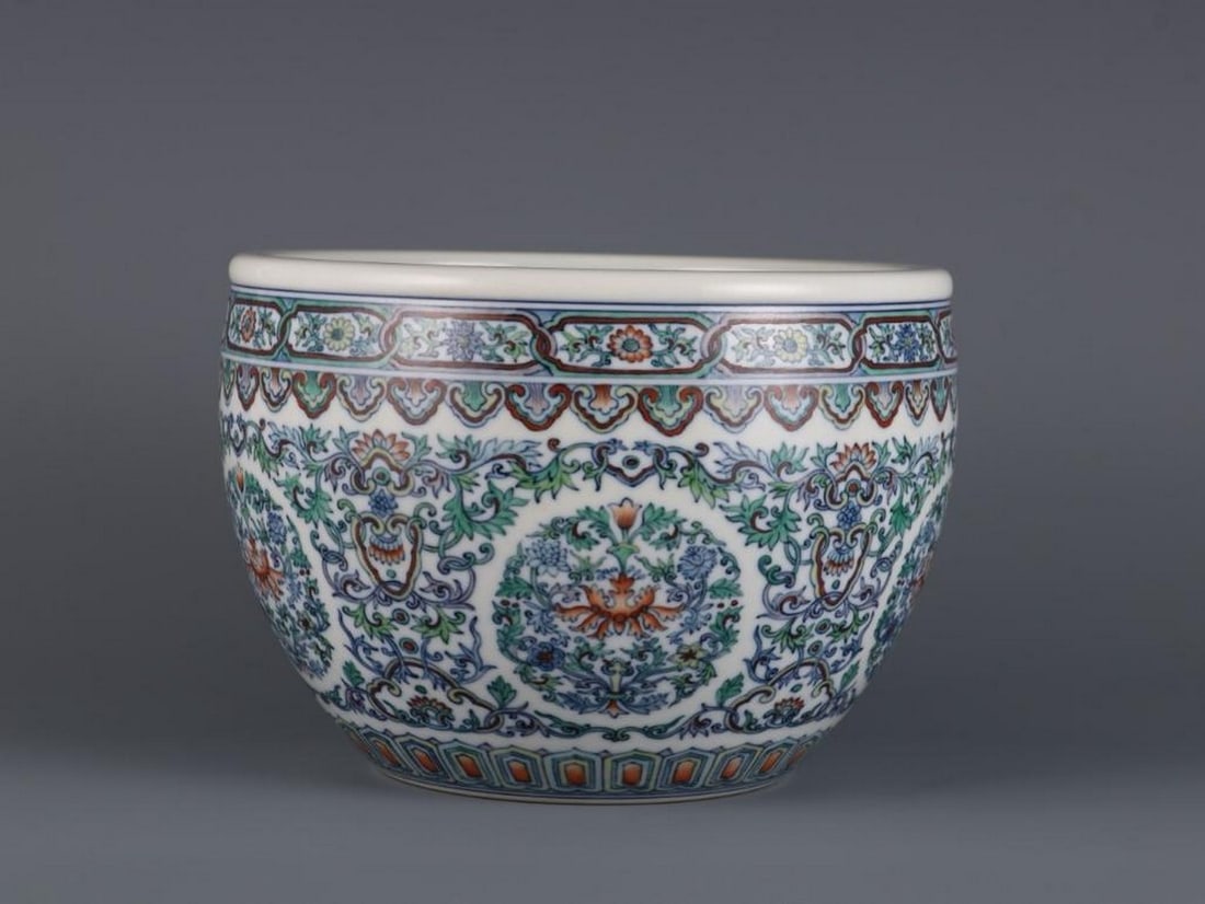 Doucai Bowl Inspired From Qing Yongzheng Period: Doucai Bowl Inspired From Qing Yongzheng Period. This stunning bowl is inspired from the Qing Dynasty's Yongzheng period (1723 -1735), showcasing the exquisite doucai technique, where vibrant colors a