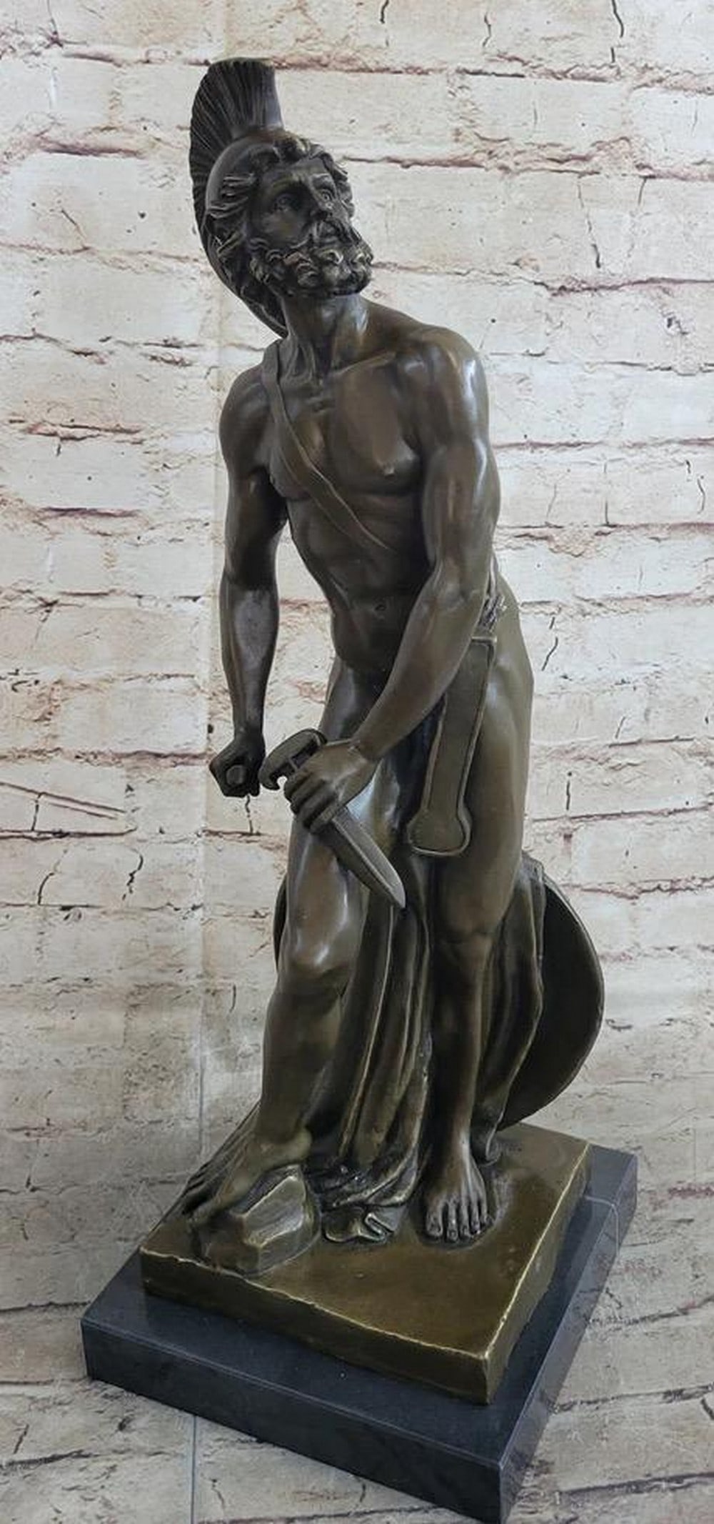 Ancient Rome Legion Solider Bronze Statue - 21'' x 7.5'': Ancient Rome Legion Solider Bronze Statue - 21" x 7.5" Step onto the ancient Roman battlefield with this striking bronze sculpture featuring a proud legion soldier. Adorned with symbolic