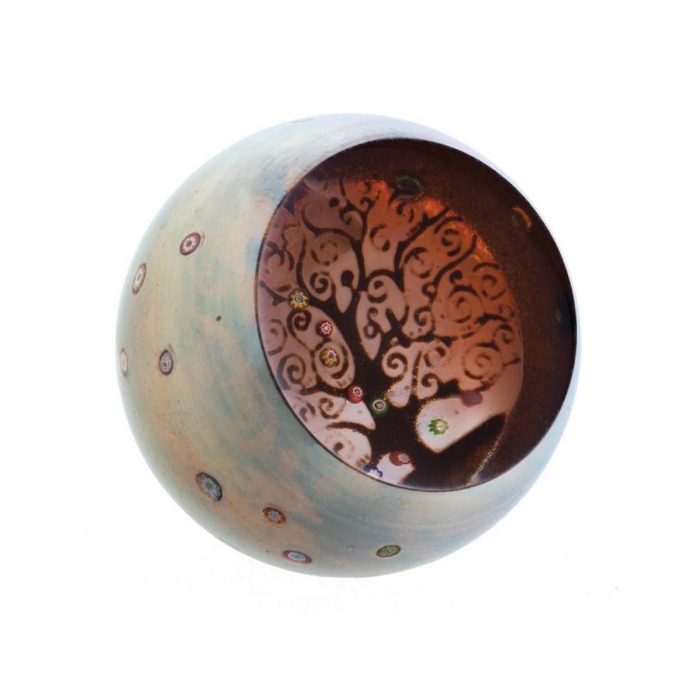 Tree of Life Paperweight: Tree of Life Paperweight A handcrafted glass paperweight inspired by Klimt's iconic 'Tree of Life.' Featuring Art Nouveau-style twists and turns, it represents the connection between heaven and earth