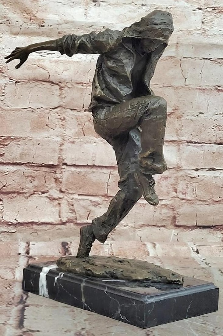 Break Dancer'' Original Bronze Sculpture by Mavchi - 12'' x 7.5'': "Break Dancer" Original Bronze Sculpture by Mavchi - 12" x 7.5" This original bronze sculpture by Mavchi captures the dynamic energy and fluid motion of a break dancer frozen in time.