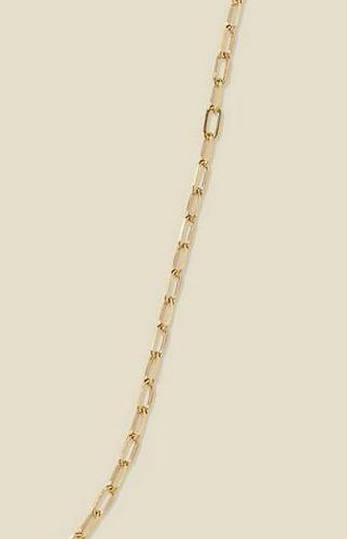 14k Mini Paperclip Chain - 2