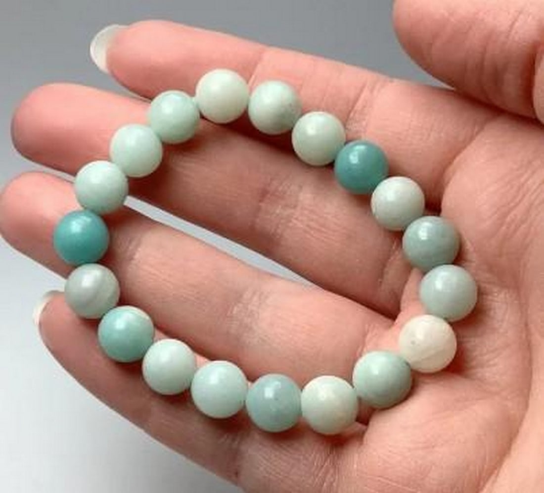 Calming Amazonite Bracelet: Calming Amazonite Bracelet This Calming Amazonite Bracelet features soothing shades of blue and green, reminiscent of tranquil waters. Known as the stone of harmony and balance, amazonite is believed