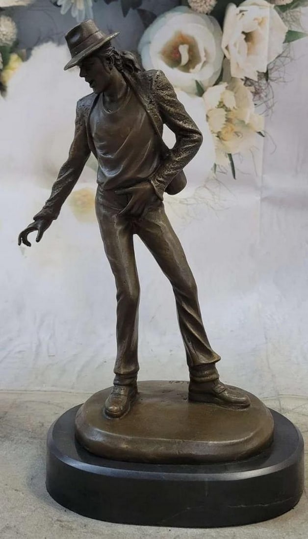 King of Pop Smooth Criminal Artist Dancer Michael Jackson Bronze Figure Sculpture - 11.5'' x 6'' (1 of 6)