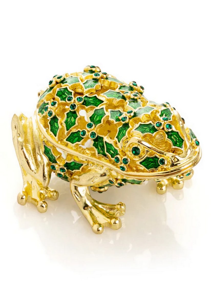 Emerald Frog Enamel Trinket Box - 2