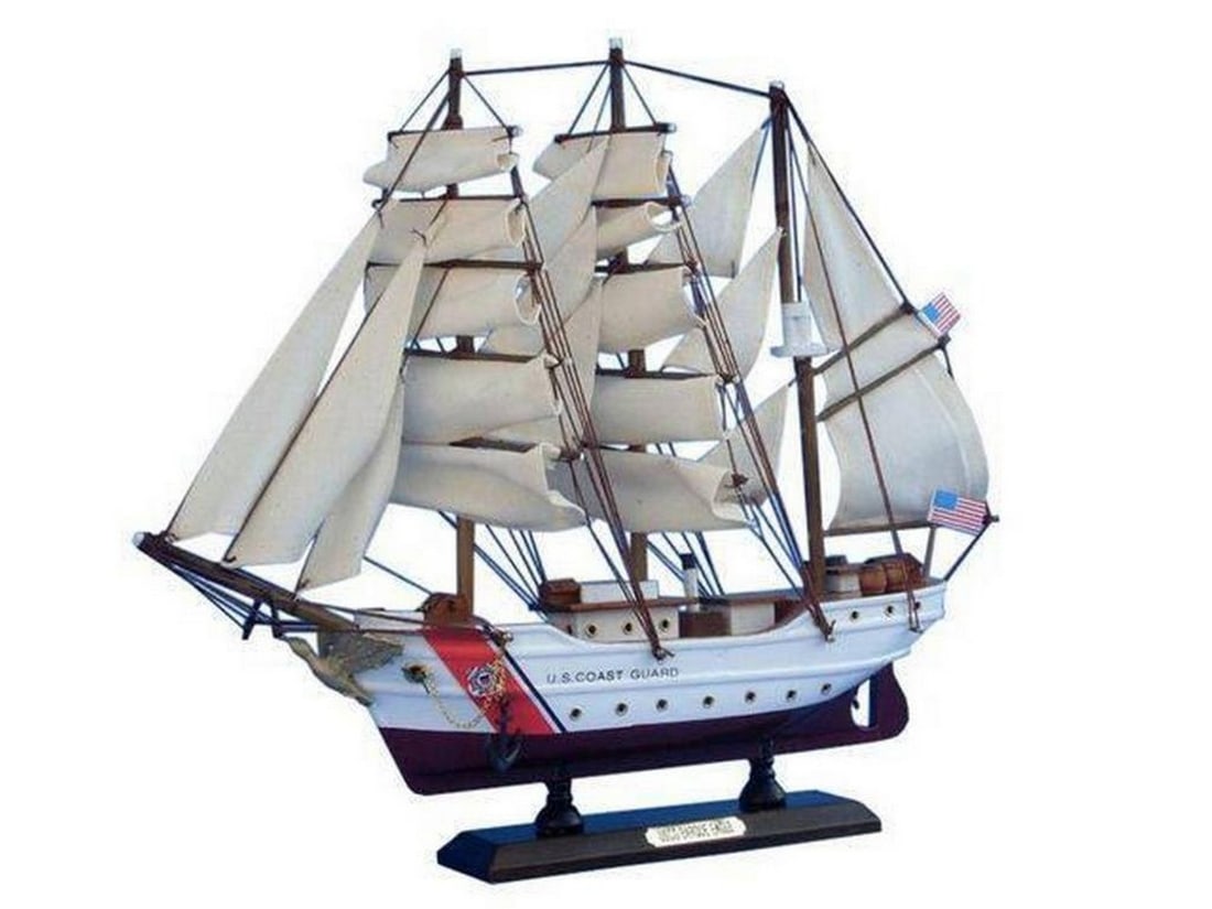 Wooden United States Coast Guard USCG Eagle Model Ship 15'' (1 of 2)