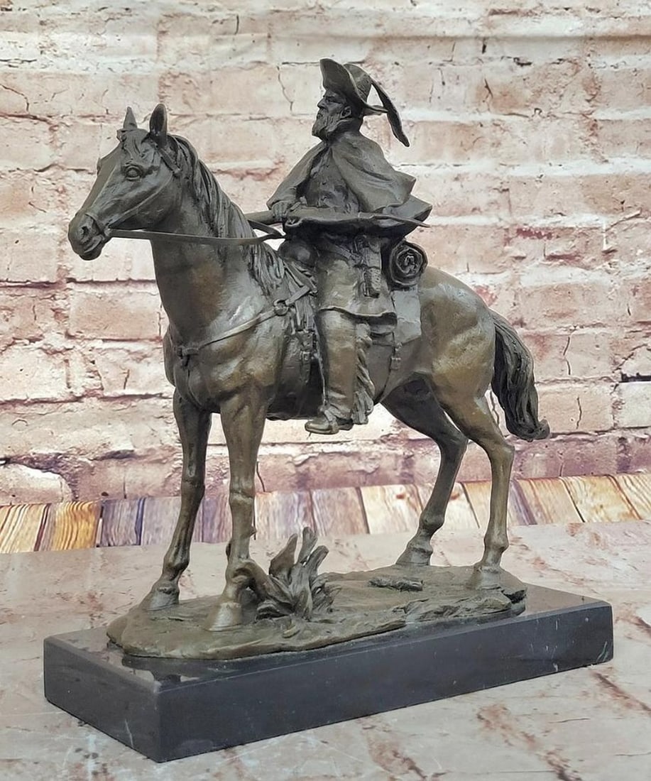 Enduring Journey Bronze Sculpture Inspired by Frederic Remington - 12'' x 12'' (1 of 7)