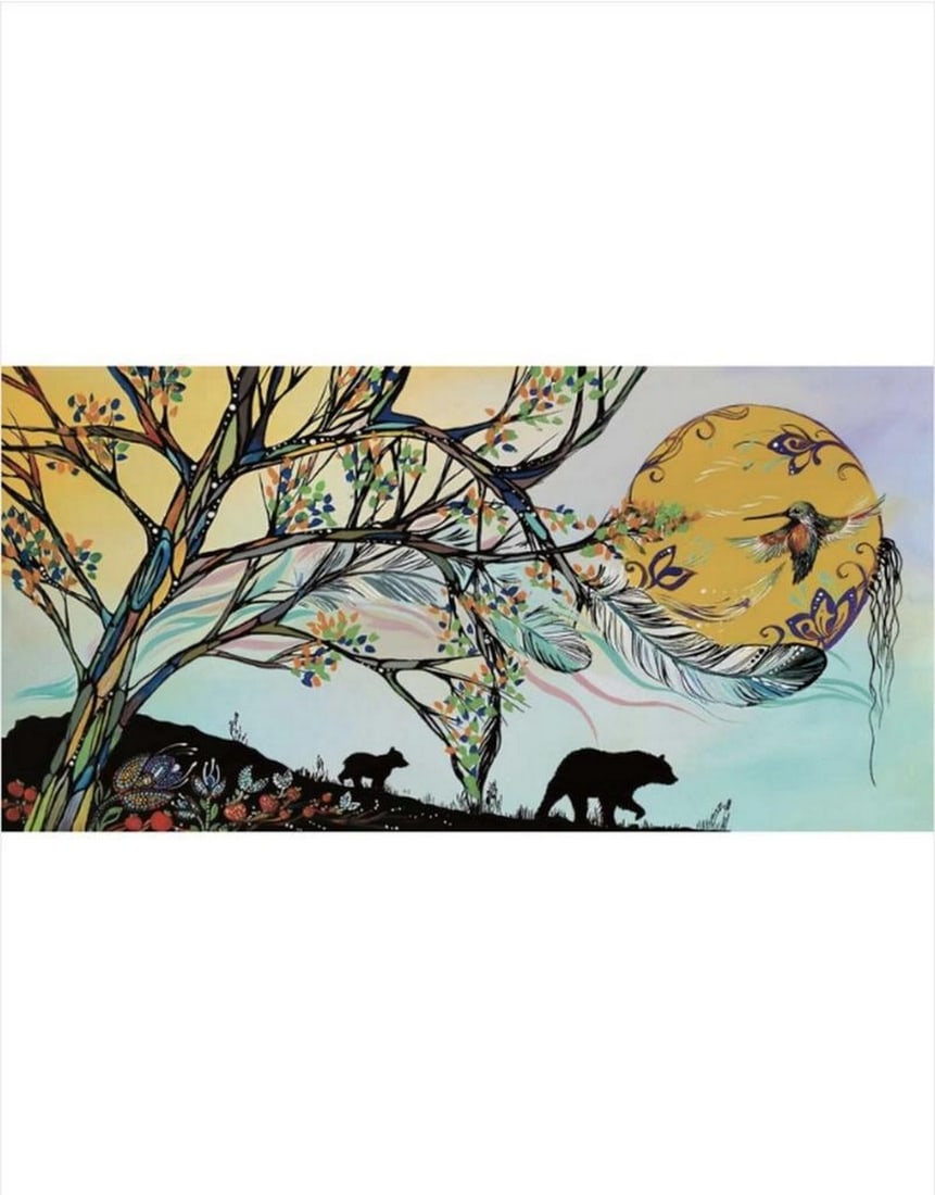 12'' x 14'' Guidance Framed Print by Karen Erickson: 12" x 14" Guidance Framed Print by Karen Erickson Born in Prince George, BC, Canada, Karen is a spectacular self-taught Metis-Cree artist. Her passion to create artistic masterpieces started in 