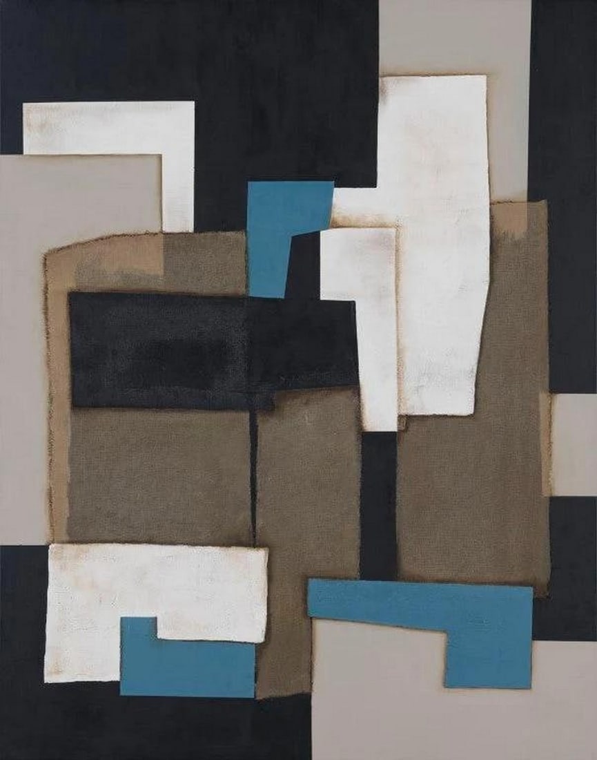 Neutral Overlays Contemporary Fresco Canvas (1 of 1)