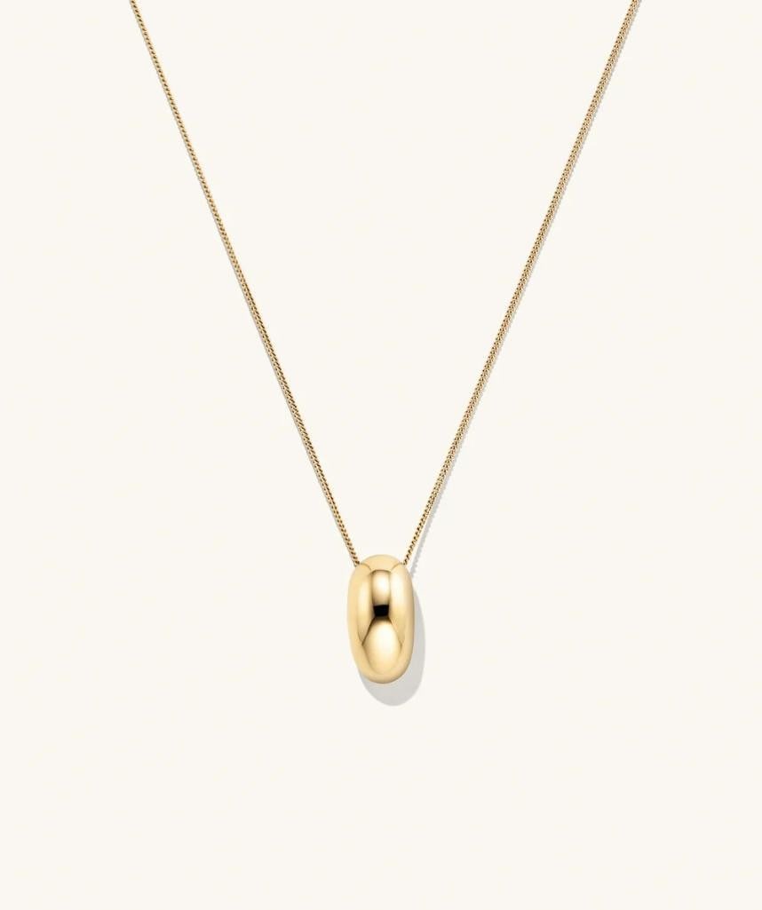 18k Vermeil Gold Plated Jojo Pendant Necklace: 18k Vermeil Gold Plated Jojo Pendant Necklace This 18k Vermeil Gold Plated Jojo Pendant Necklace radiates understated elegance and modern charm. Featuring a sleek, minimalist pendant with a polished