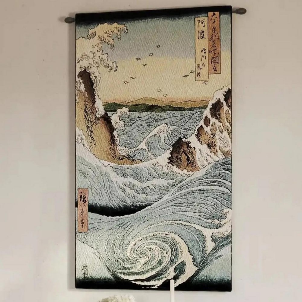Navaro Rapids Inspired Japanese Wall Tapestry - 3