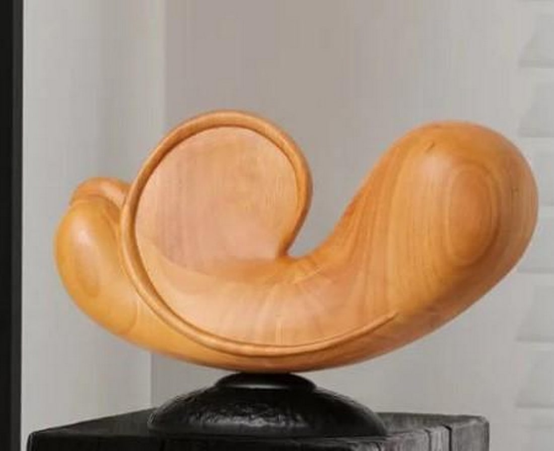 'Still Flame'' Wooden Sculpture (1 of 3)
