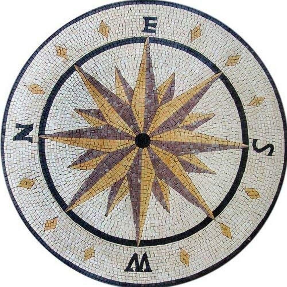 Compass Rose Mosaic Medallion (1 of 1)