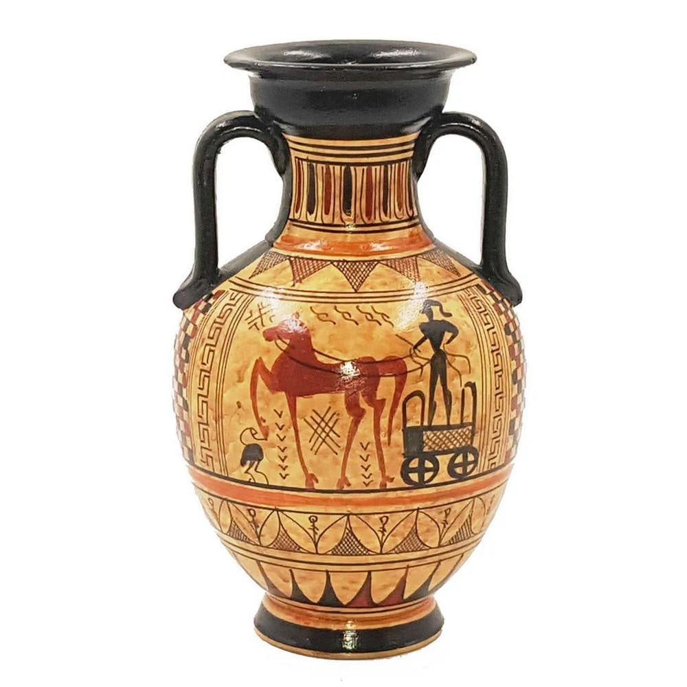 Geometric Tradition Amphora Replica, Ancient Greek Pottery Style (1 of 4)