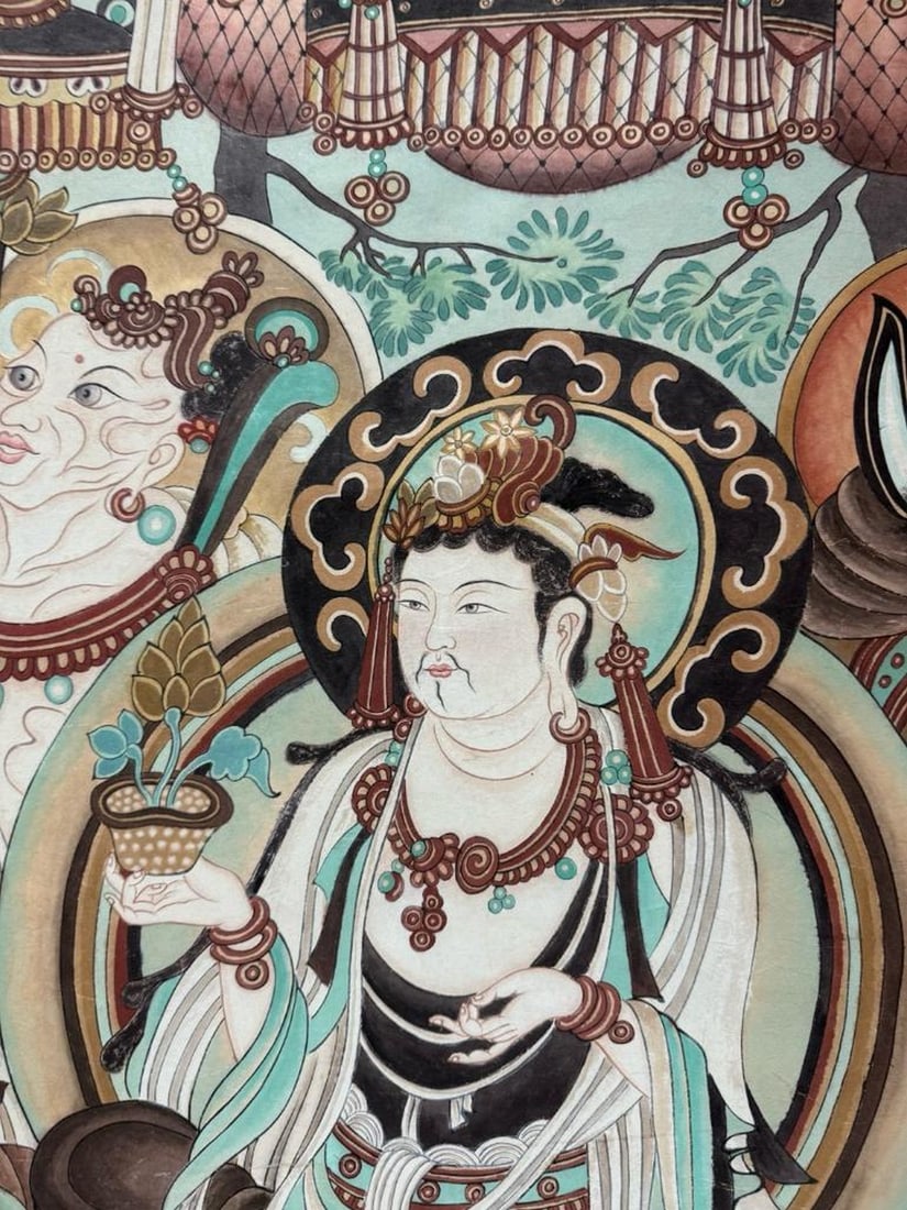 Celestial Assembly Inspired Scroll Painting by Zhang Daqian - 3