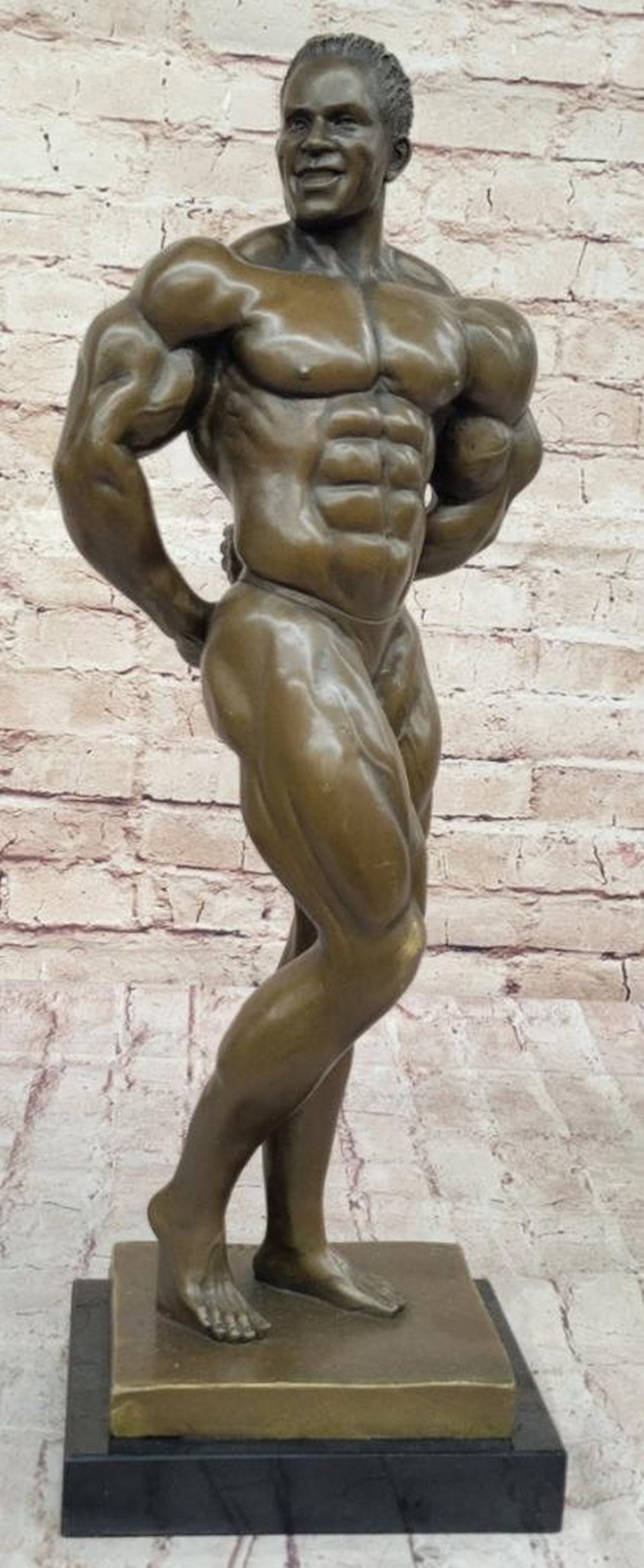 Icon of Strength Original Bronze Sculpture Signed by Anderson - 19" x 7": Icon of Strength Original Bronze Sculpture Signed by Anderson - 19" x 7" Introducing "Icon of Strength," a remarkable bronze sculpture paying homage to strength, determination, and phy