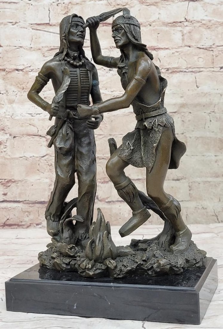 Native American Indian Dancers Performing the Eagle Dance Original Bronze Sculpture - 12" x 7": Native American Indian Dancers Performing the Eagle Dance Original Bronze Sculpture - 12" x 7" Step into the mesmerizing world of Native American culture with this captivating bronze sculpture