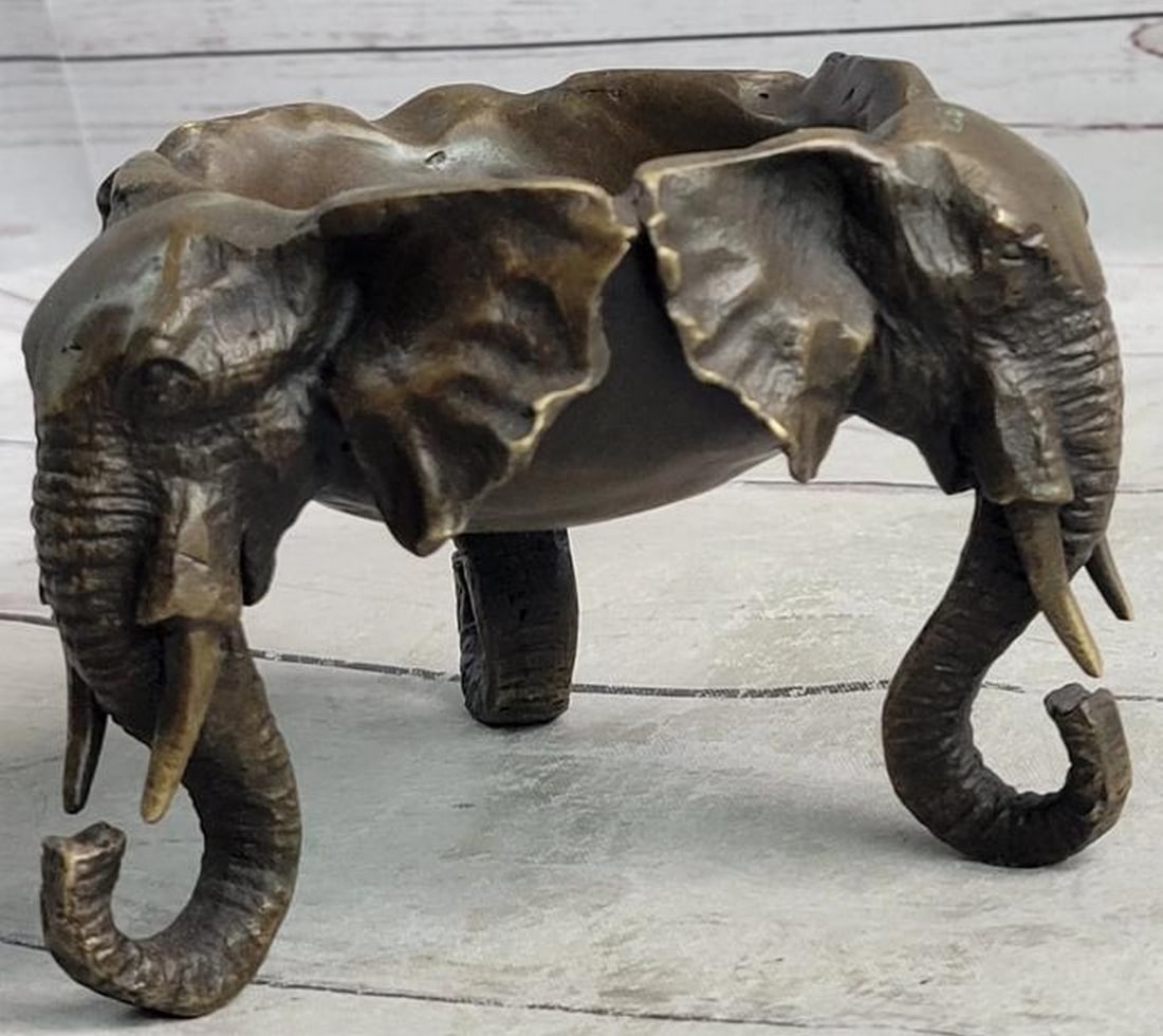 Trinity of Wisdom: Bronze Elephant Head Dish (1 of 8)