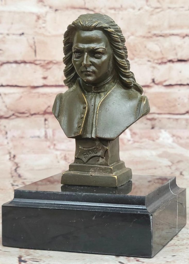Johann Sebastian Bach Bronze Bust by Arrieta – 6" x 4" (1 of 6)