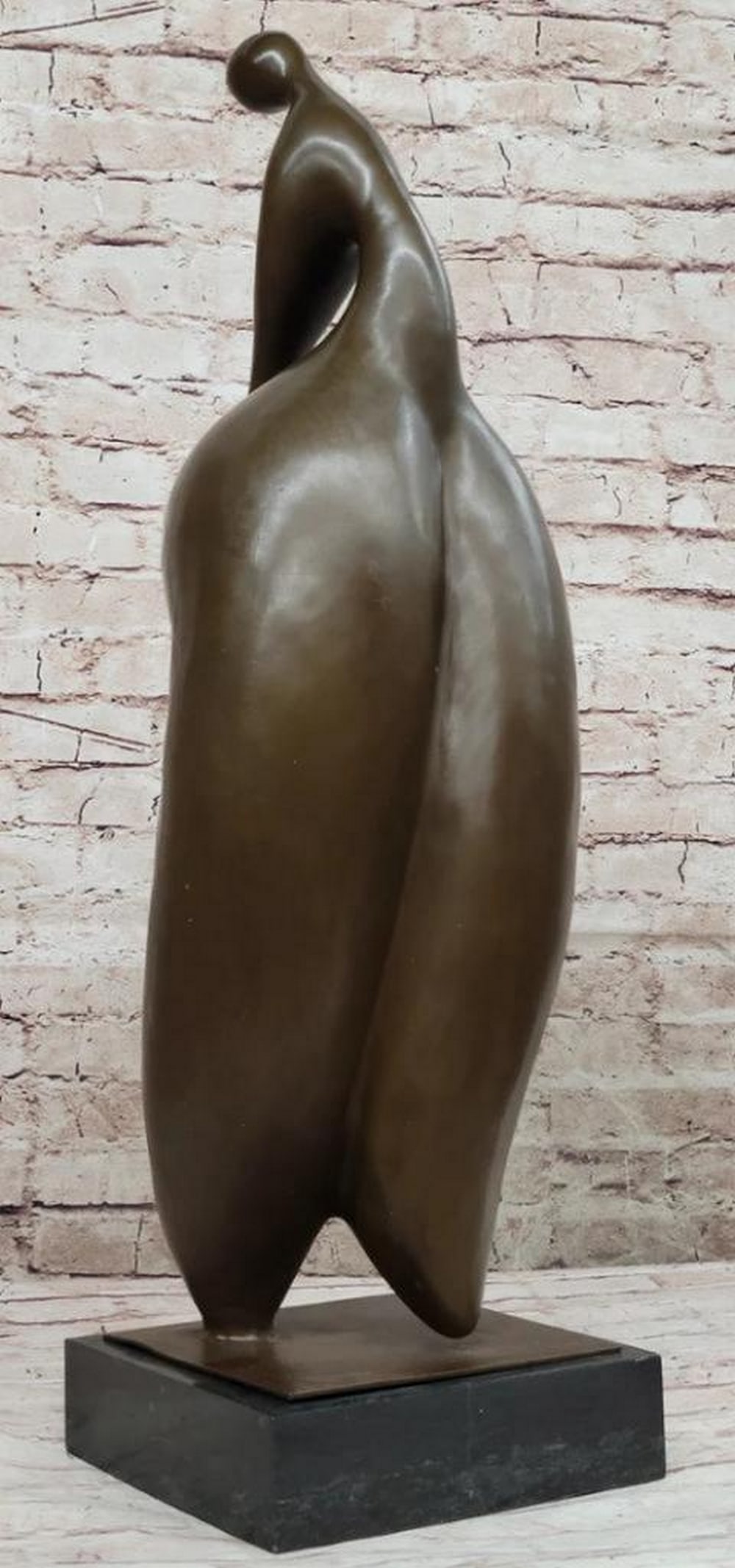 Botero-Inspired Contemporary Original Bronze Sculpture Proportionally Exaggerated Woman - 28" x 8": Botero-Inspired Contemporary Original Bronze Sculpture Proportionally Exaggerated Woman - 28" x 8" Indulge in the enchanting world of contemporary art with our "Botero-Inspired Contemporar