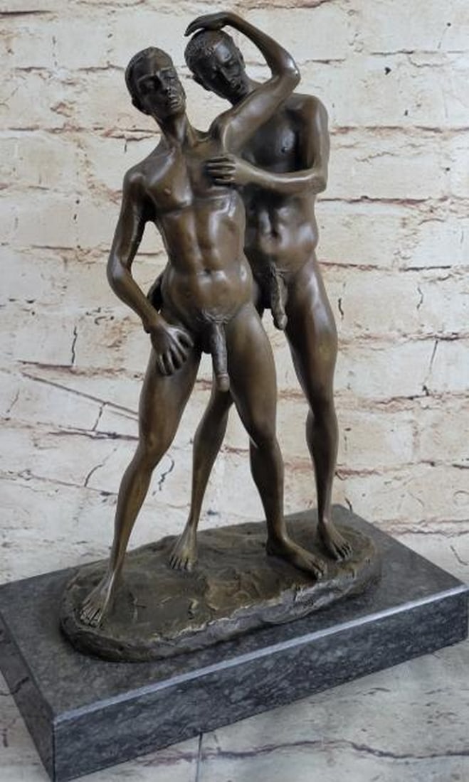 Bound By Touch Bronze Erotica Sculpture - 13" x 8.5": Bound By Touch Bronze Erotica Sculpture - 13" x 8.5" This is an original bronze sculpture inspired by and bearing the signature of talented artist Mavchi. This is a striking bronze sculpture t