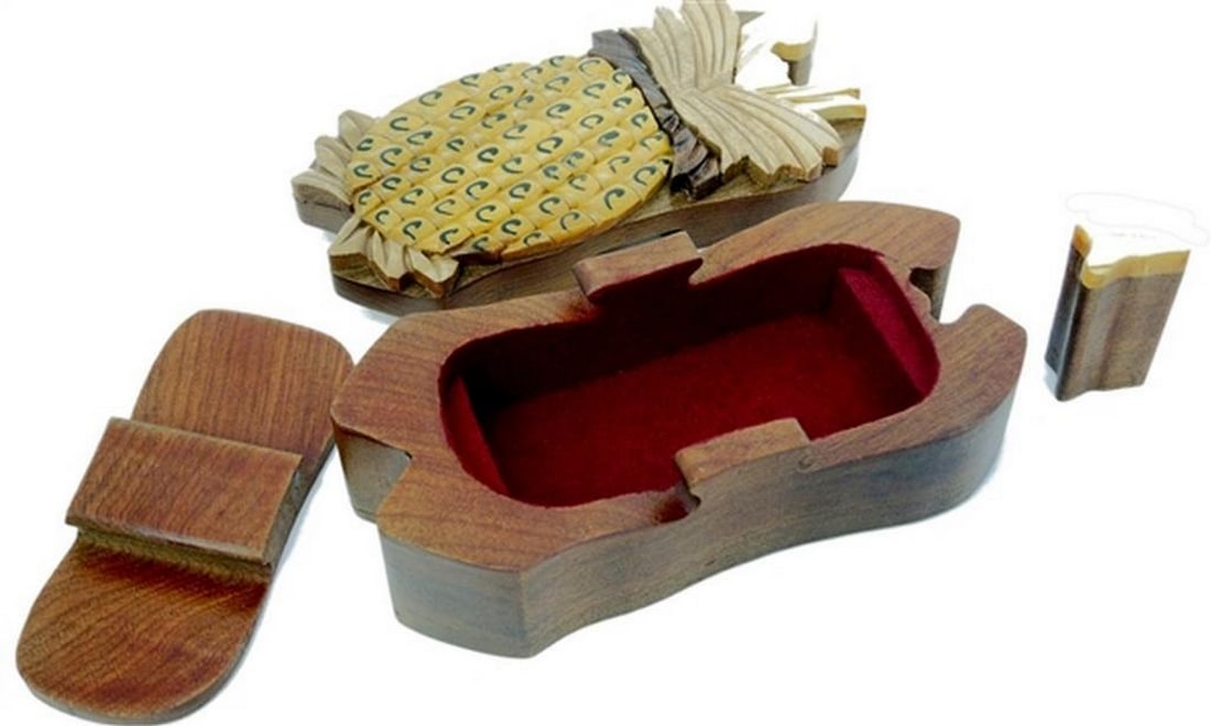 Mahogany Pineapple Keepsake Box - 3