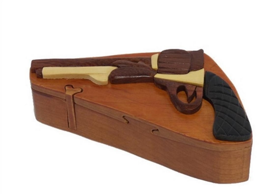 Mahogany Gun Keepsake Box (1 of 3)
