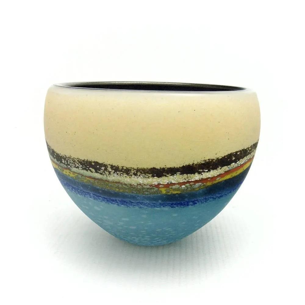 Coast' Blue & White Bowl by Will Shakspeare: 'Coast' Blue & White Bowl by Will Shakspeare Inspired by the colors of the Somerset coast, this blue and white bowl beautifully captures the essence of where the land meets the sea. Weighi