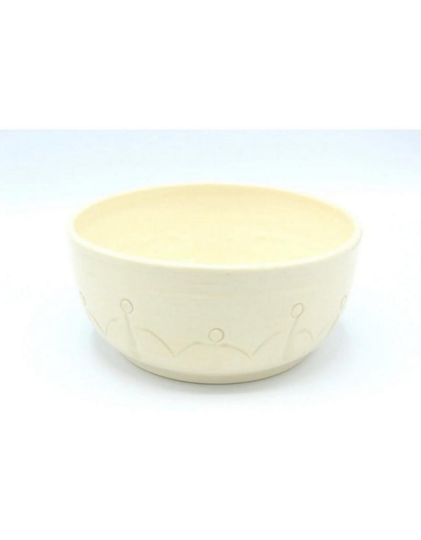Ivory Ceramic Large Friendship Bowl: Ivory Ceramic Large Friendship Bowl The Friendship Bowl is a thoughtful gift that nourishes the soul. Designed to honor the tradition of sharing meals with loved ones, its depiction of a circle of