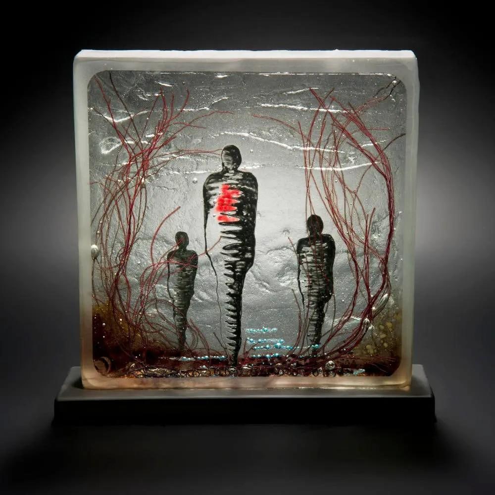Alternative Universe' Fused Glass Sculpture by Teresa Chlapowski (1 of 2)