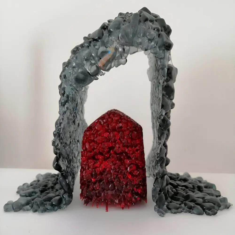 Memory Box' Glass Art Sculpture by Ewa Wawrzyniak: Memory Box' Glass Art Sculpture by Ewa Wawrzyniak This contemporary glass art sculpture by award-winning artist Ewa Wawrzyniak is an enigmatic and dramatic piece, perfect for a home, office, or ho