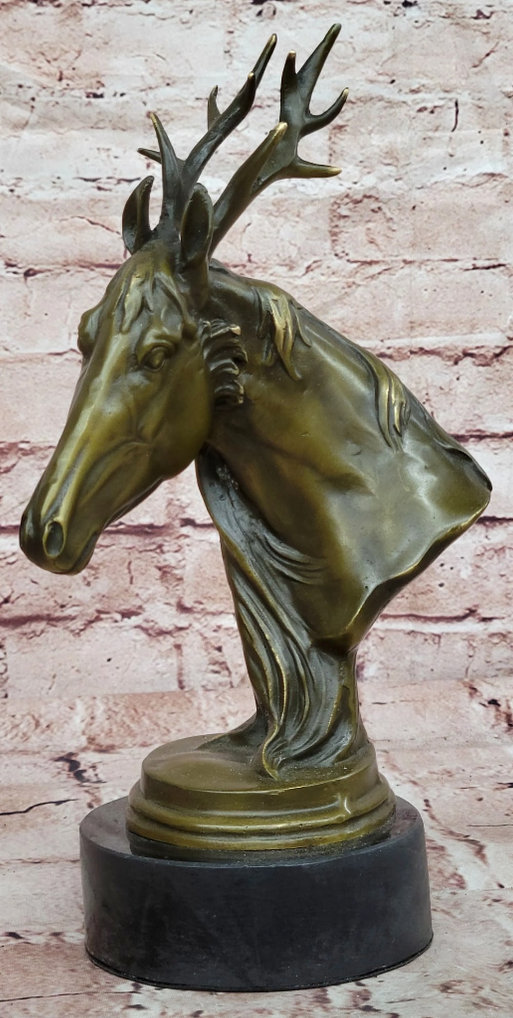 Miguel Lopez Bronze Mythical Stag Horse Sculpture - 11" x 7.5" (1 of 6)