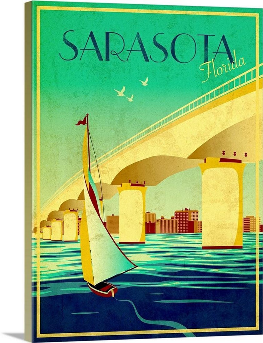 Retro Typography Canvas Print by Stella Bradley (1 of 2)