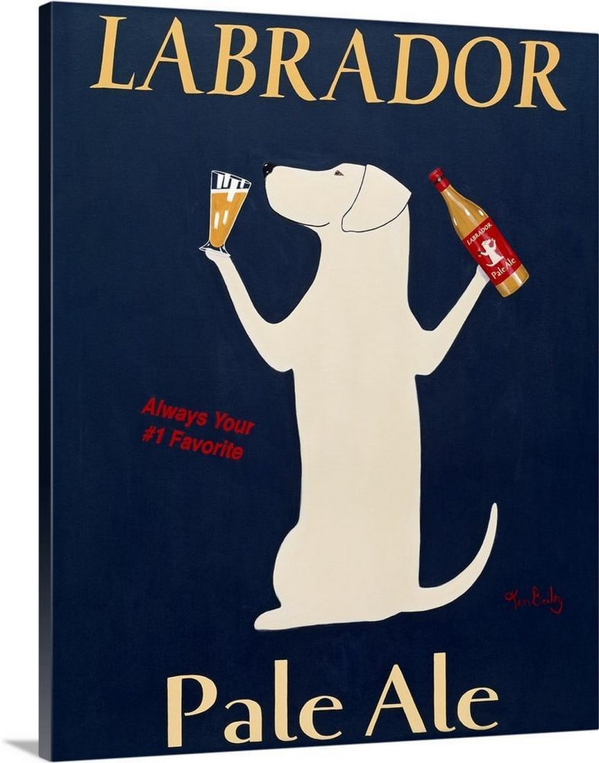 Retro Labrador Canvas Print by Ken Bailey (1 of 2)