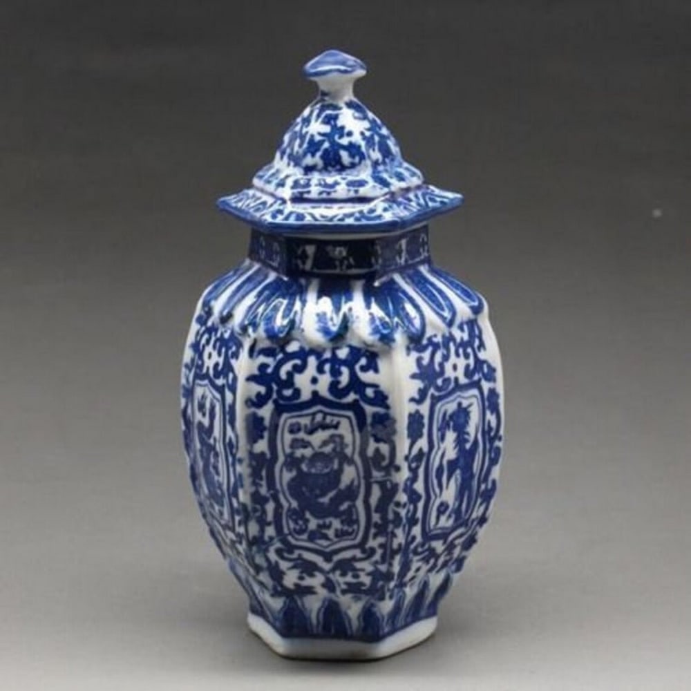 Chinese Style Blue and White Dragon Porcelain Vase (1 of 5)