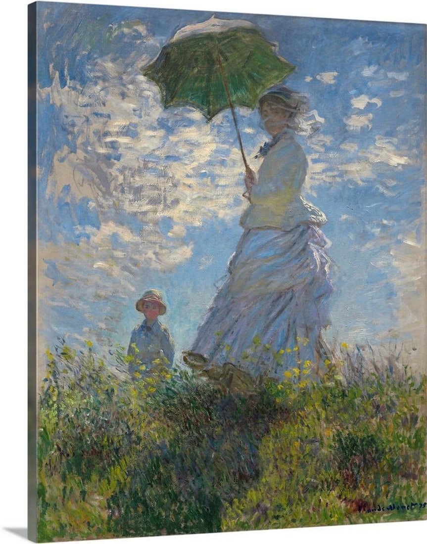 Woman with a Parasol Canvas Reproduction (1 of 2)