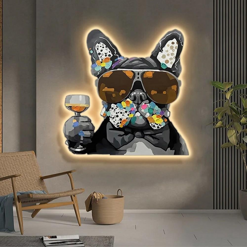 Eclectic Dog Wall Art Light (1 of 2)