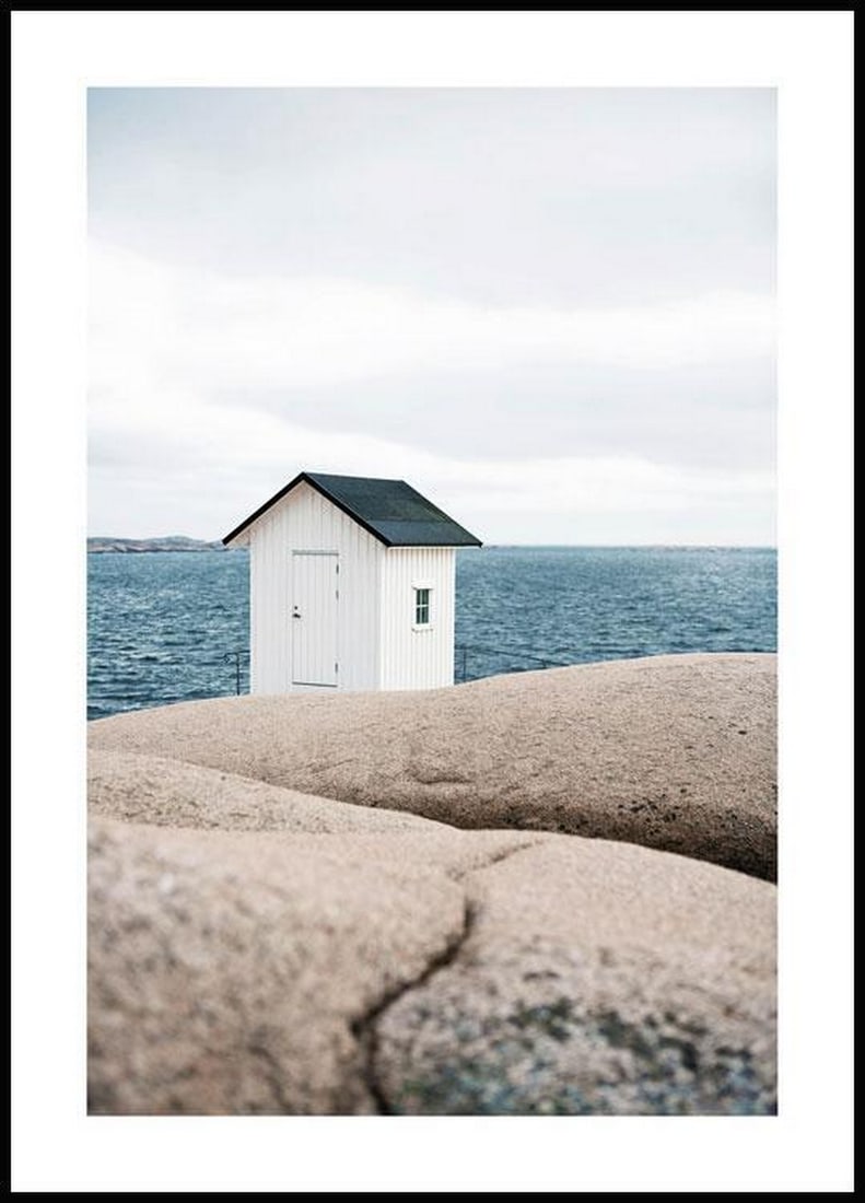 Beautiful White Beach House Poster (1 of 1)