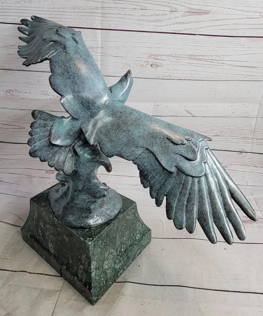 Bald American Eagle Bronze Sculpture - 4