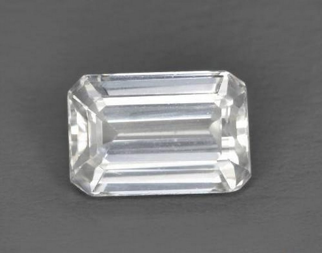1.45ct Natural White Zircon, Octagon Step Cut, VVS-VS (1 of 3)