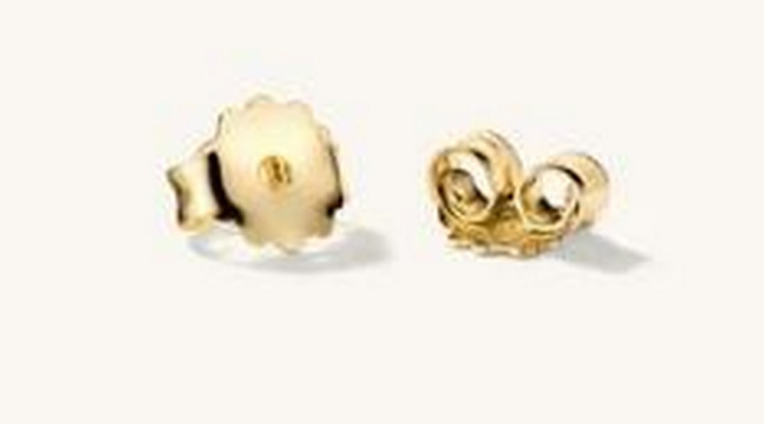 14K Solid Yellow Gold Emerald Glow Studs - 2