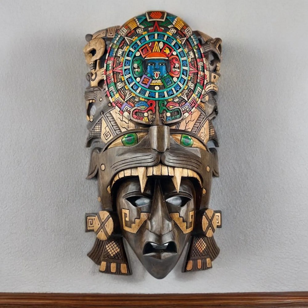 Hand Carved Mayan Religious Ceremonial Mask (1 of 4)