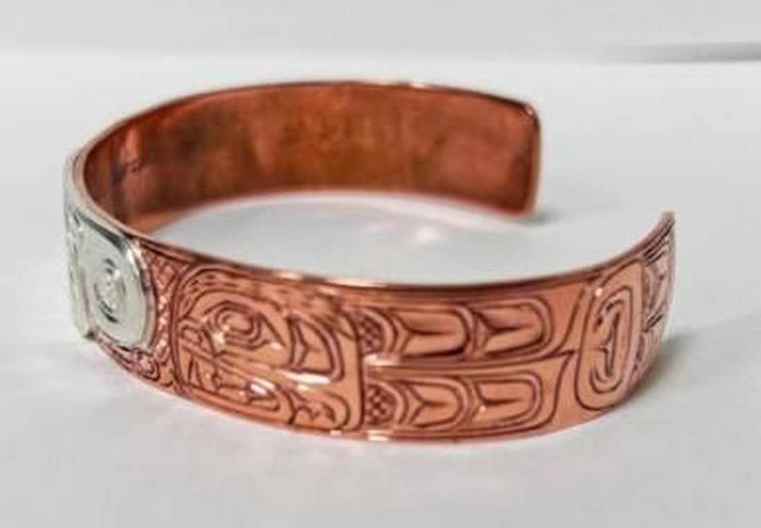 Wing & Fin Copper Bangle - 3