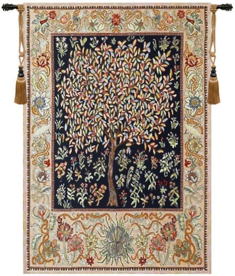 Tree of Life Pastel Belgian Wall Tapestry, Inspired by William Morris (1 of 3)