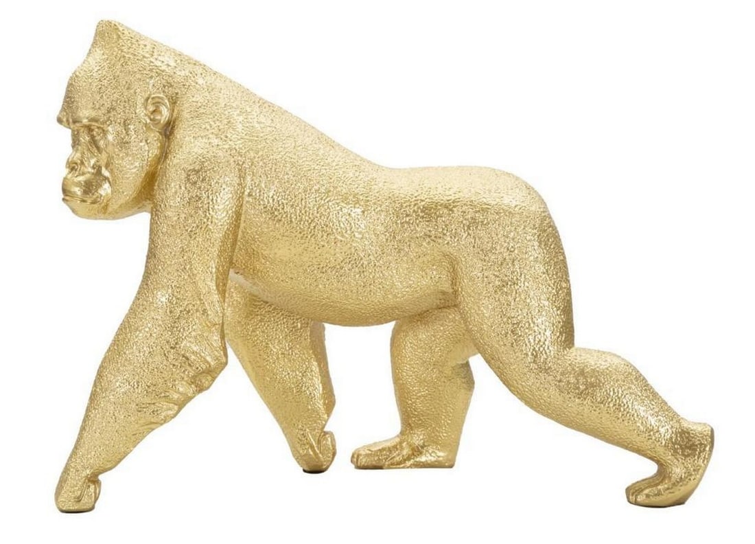 Gold Gorilla Sculpture - Contemporary Elegance (1 of 5)