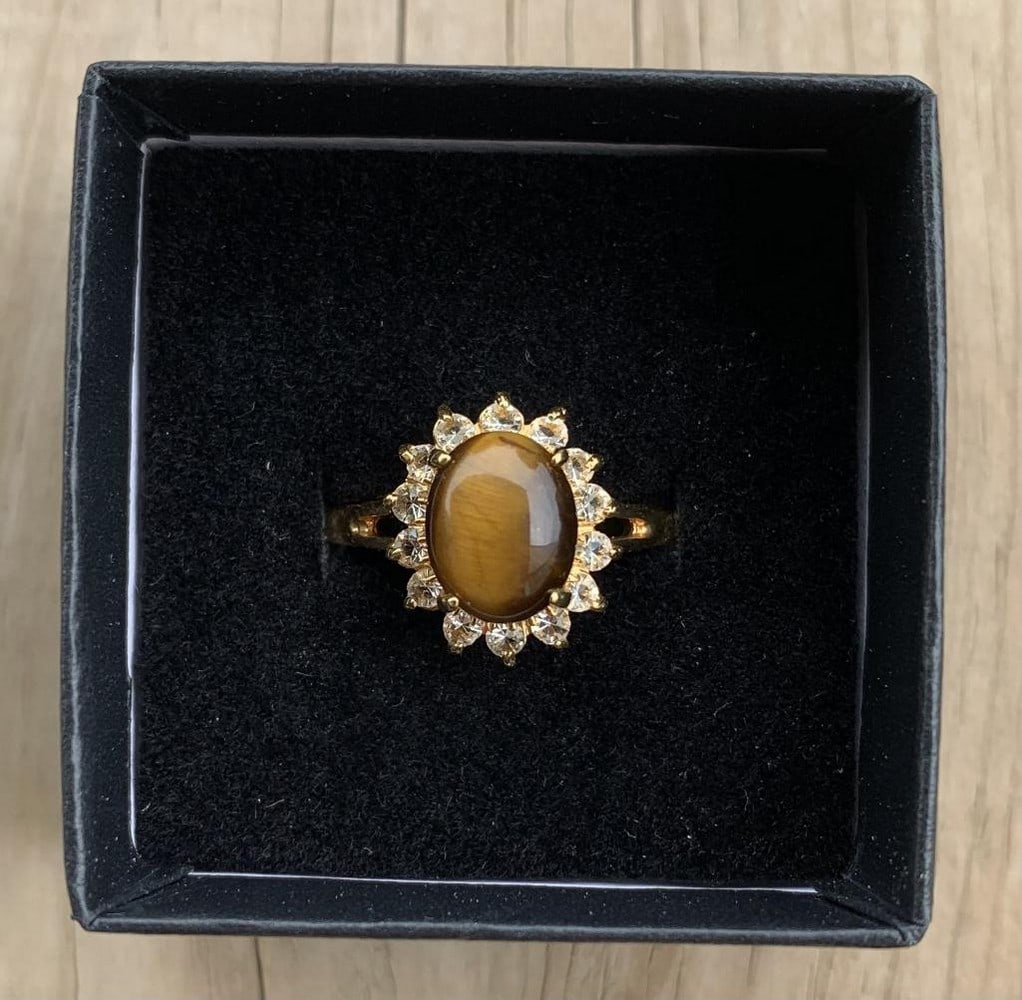 Golden Tiger's Eye Statement Ring - 2