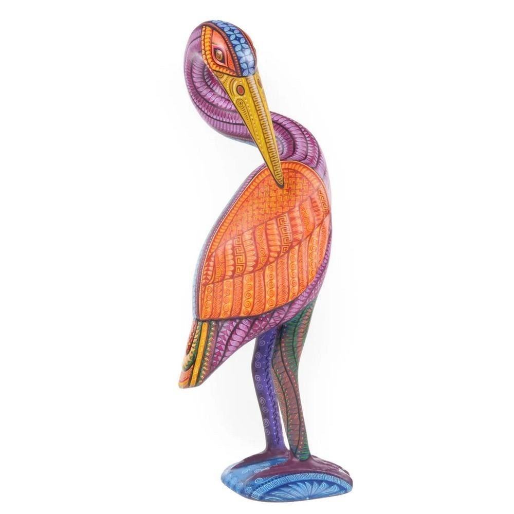 Gorgeous Heron - Oaxacan Alebrije Masterpiece: Gorgeous Heron - Oaxacan Alebrije Masterpiece A striking fusion of elegance and indigenous artistry, this heron alebrije stands tall as a testament to the Melchor family's renowned craftsmanship.