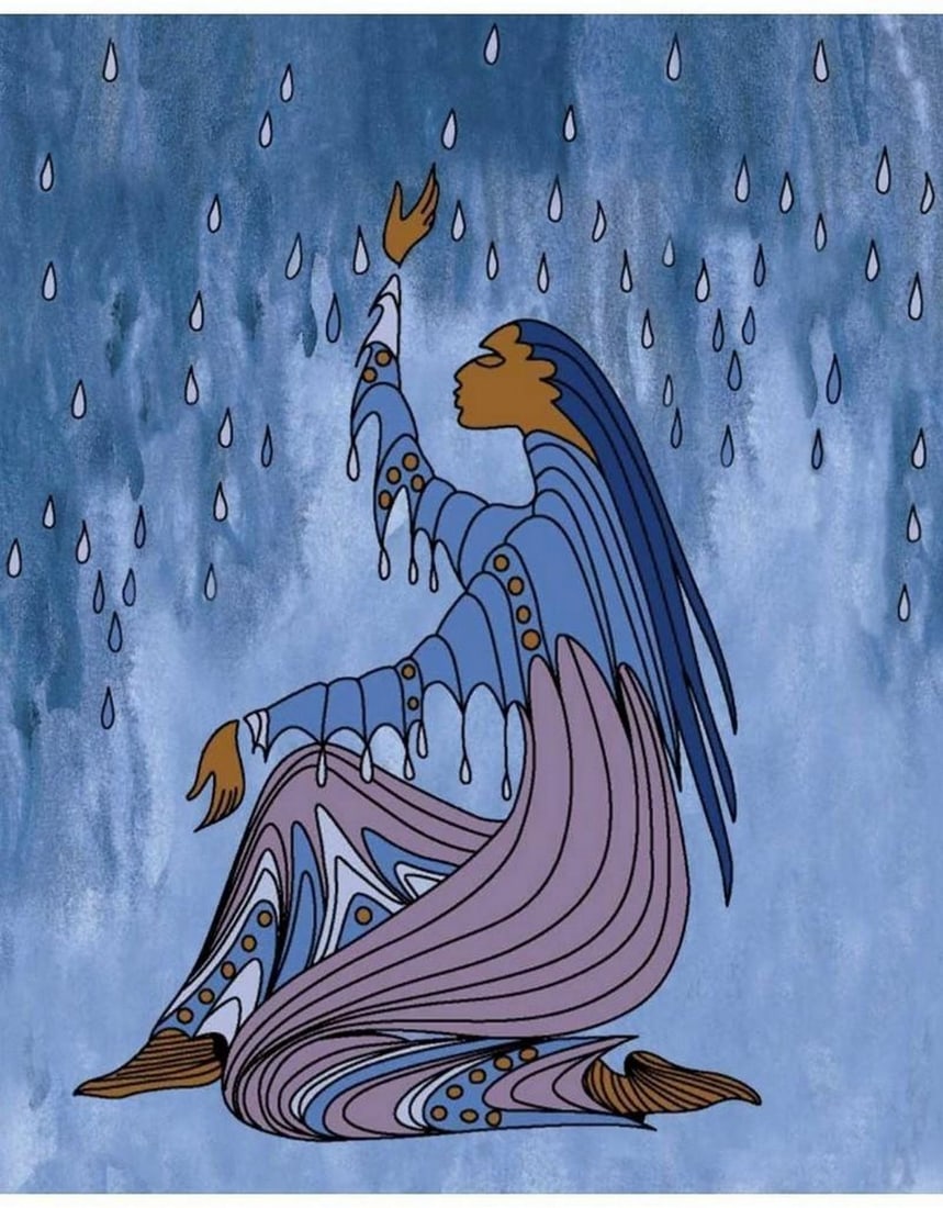 13'' x 16.5'' Limited Edition Rainmaker by Maxine Noel Art Print: 13" x 16.5" Limited Edition Rainmaker by Maxine Noel Art Print Artist's cultural background: Sioux Edition Size: 495 Cultural Background: Santee Oglala Sioux, Manitoba Maxine was born in
