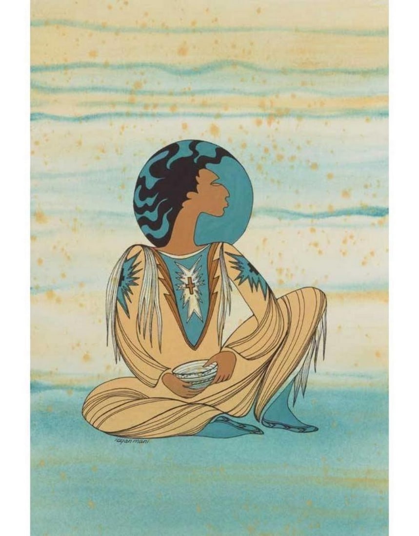 12'' x 14'' Maxine Noel's Framed Print Summer Moon Artistry: 12" x 14" Maxine Noel's Framed Print Summer Moon Artistry Maxine, born to Santee Oglala Sioux parents in Manitoba, spent her formative years on her mother's reserve. However, at the age of