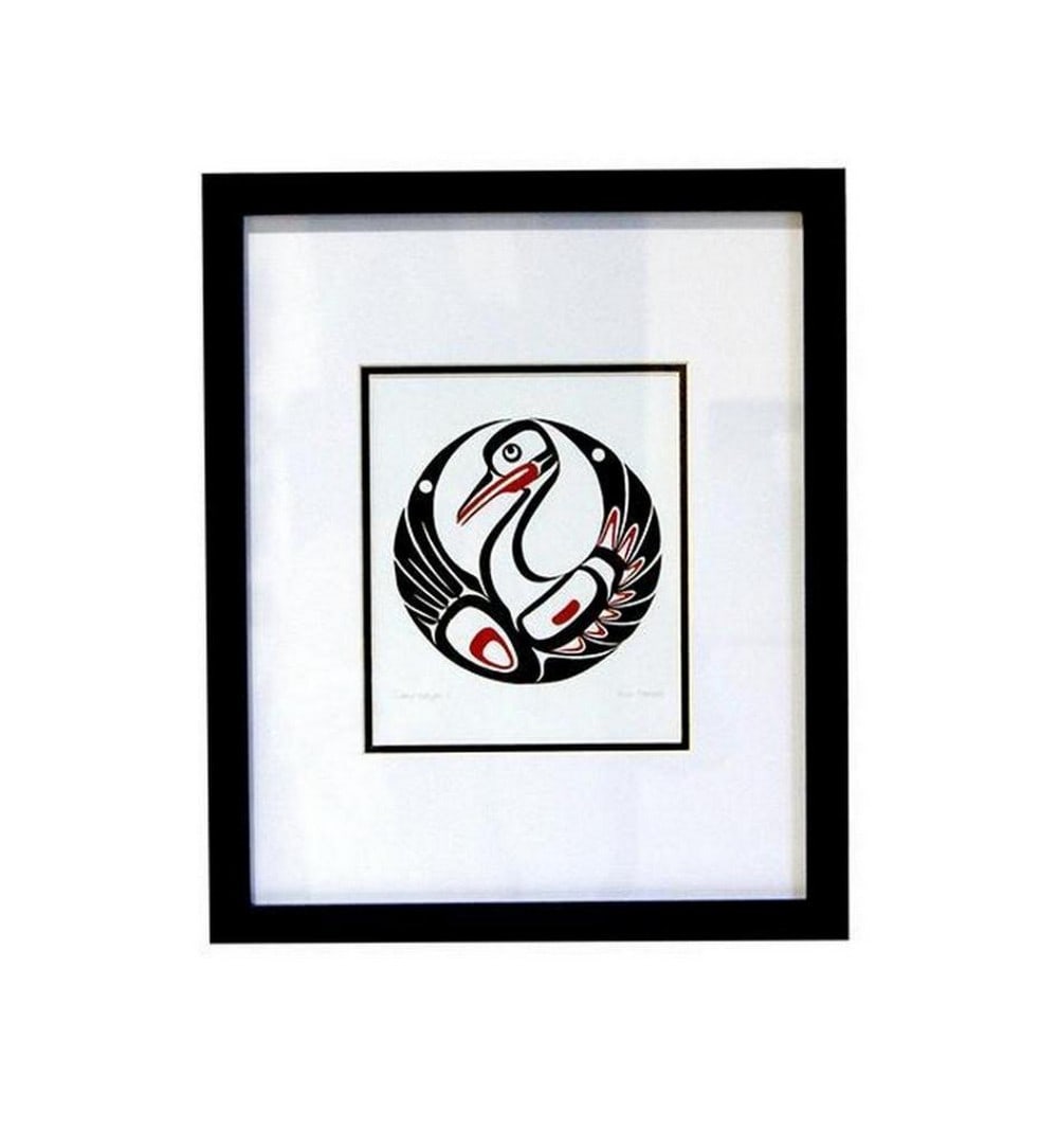 12'' x 14'' Crane Design II Framed Print (1 of 2)